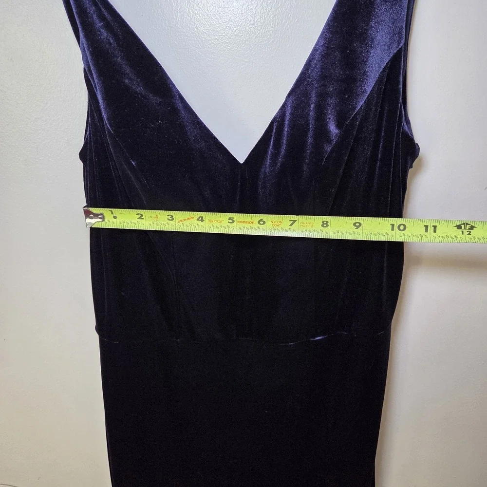 Revelry Dakota Velvet Dress Blue‎ Maxi Formal Bridesmaid Size 2